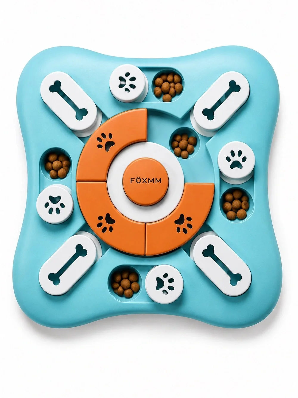 FOXMM Interactive Dog Puzzle Toy Treat Dispenser IQ Training Slow Feeder 10”
